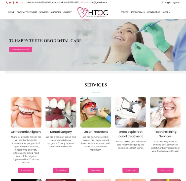 Web Design 32 HTOC Dental Clinic